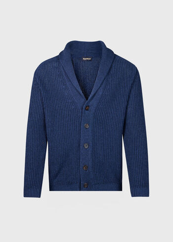 Paul Stuart Ribbed Shawl Collar Cardigan