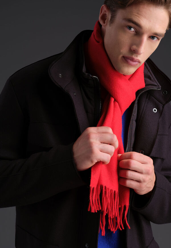 Paul Stuart Cashmere Scarf with Man on the Fence Logo, image 2