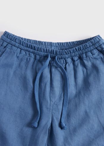 Paul Stuart Washed Linen Bermuda Shorts
