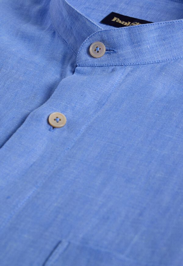 Paul Stuart Washed Linen Stand Collar Shirt, image 3