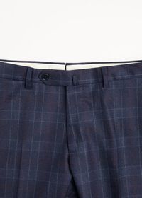 Paul Stuart Navy Plaid Wool Suit, thumbnail 6