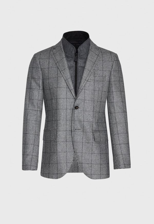 Paul Stuart Houndstooth Travel Jacket and Built-in Vest, image 1