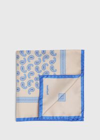 Paul Stuart Tossed Pine Dotted Border Pocket Square, thumbnail 1