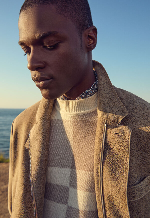 Paul Stuart Cashmere Jacquard Crewneck Sweater, image 2