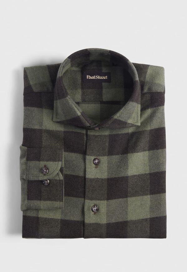 Paul Stuart Flannel Buffalo Check Sport Shirt, image 1