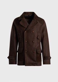 Paul Stuart Double Breasted Wool Raw Edge Coat, thumbnail 1