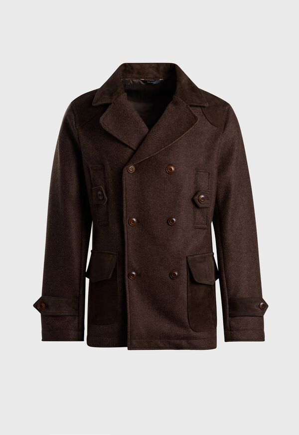 Paul Stuart Double Breasted Wool Raw Edge Coat, image 1
