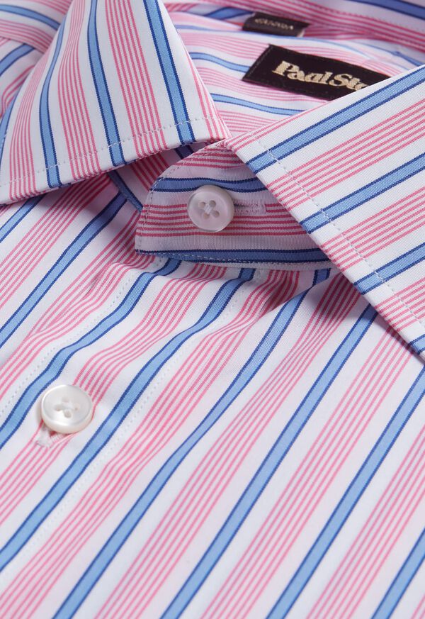 Paul Stuart Variegated Stripe Cotton Dress Shirt, image 2