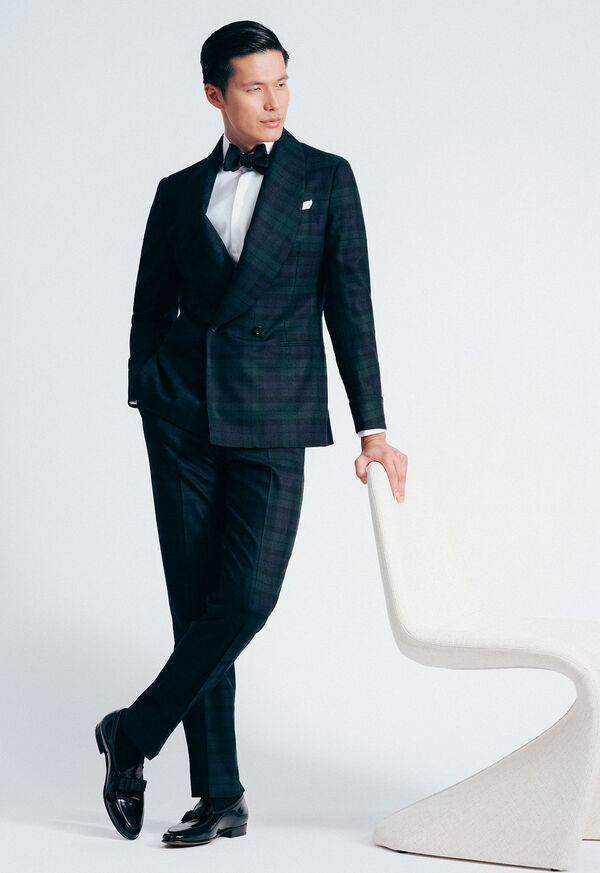 Paul Stuart Black Watch Shawl Collar Tuxedo, image 9