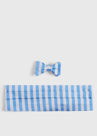 Paul Stuart Two-Tone Striped Bow Tie and Cummerbund Set, thumbnail 1