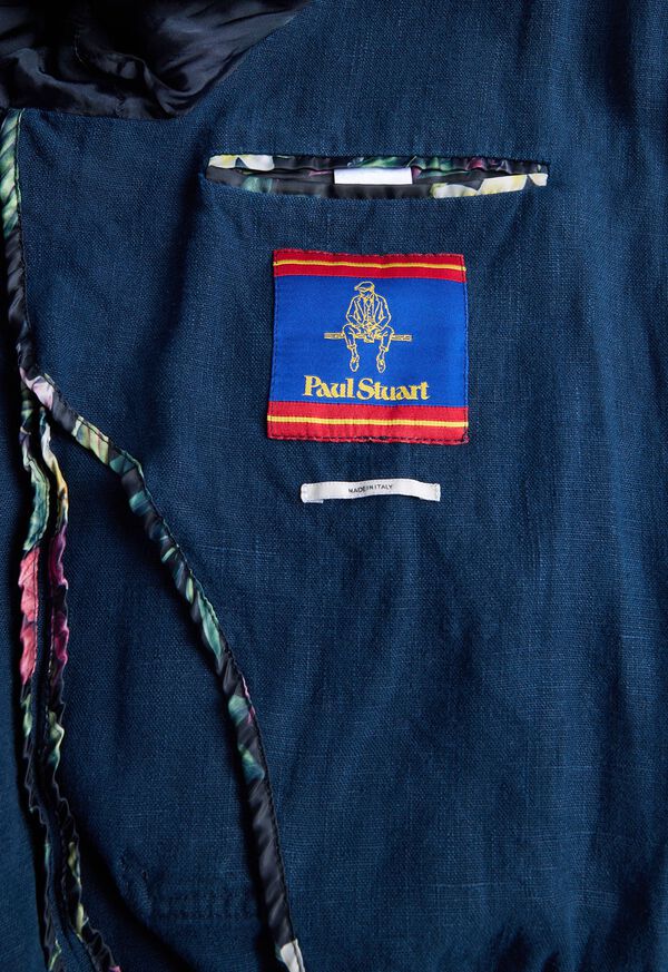 Paul Stuart Linen Button Front Bomber Jacket, image 3