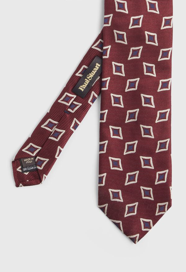 Paul Stuart Large Tossed Jacquard Diamond Tie, image 1