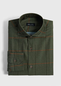 Paul Stuart Brushed Cotton Plaid Sport Shirt, thumbnail 1