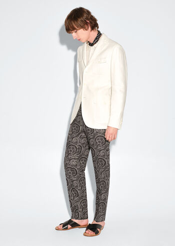 Paul Stuart Printed Paisley Linen Dress Trouser