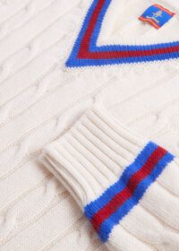 Paul Stuart Striped V-Neck Tennis Sweater, thumbnail 3
