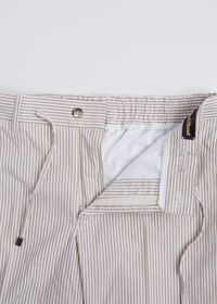 Paul Stuart Tan and White Drawstring Seersucker Pant, thumbnail 5