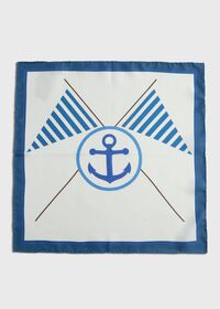 Paul Stuart Anchor Printed Silk Pocket Square, thumbnail 3