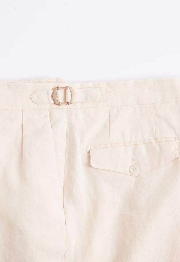 Paul Stuart Linen Washed Pleated Front Trouser, image 4
