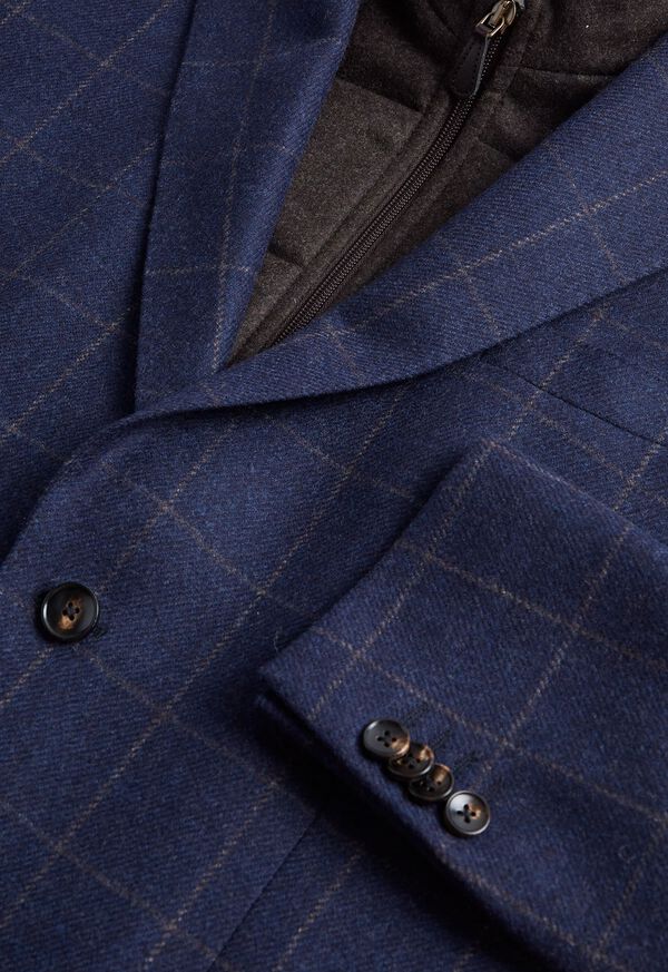 Paul Stuart Wool Windowpane Hybrid Sport Jacket with Gilet, image 4