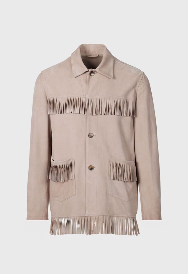 Paul Stuart Suede Fringed Jacket