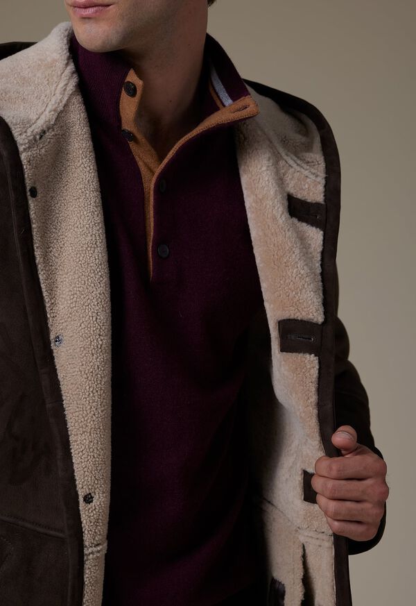 Paul Stuart Long Shearling Coat, image 6