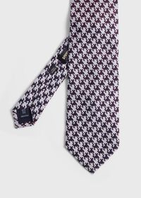 Paul Stuart Silk Jacquard Houndstooth Tie, thumbnail 1