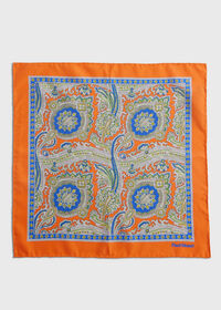Paul Stuart Silk Twill Paisley Pocket Square, thumbnail 2
