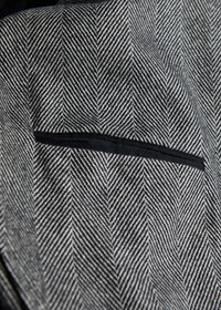 Paul Stuart Black and White Herringbone Coat, thumbnail 3
