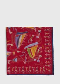 Paul Stuart Vintage Beach Scene Pocket Square, thumbnail 2