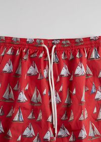 Paul Stuart Sailboat Print Swim Trunk, thumbnail 2