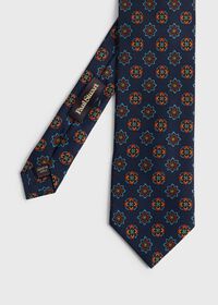 Paul Stuart Printed Silk Floral Medallion Tie, thumbnail 1