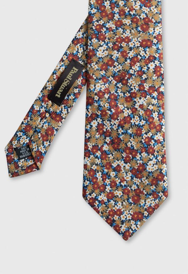 Paul Stuart Printed Silk Spring Floral Tie, image 1