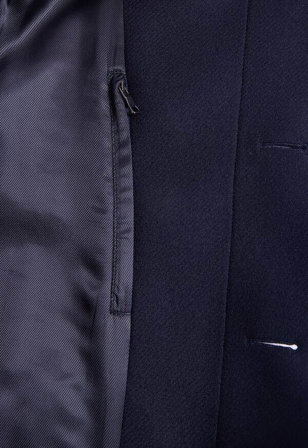 Paul Stuart Navy Wool Mid-Length Coat, image 3