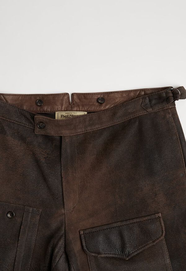 Paul Stuart Brown Vintage Leather Pant, image 3