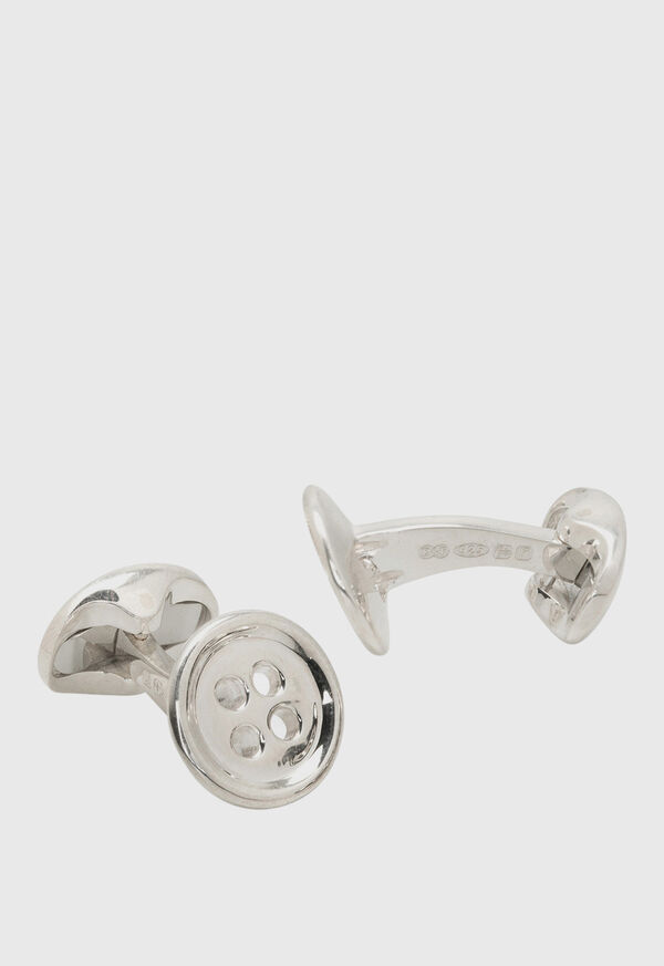Paul Stuart Sterling Silver Button Cufflinks, image 1