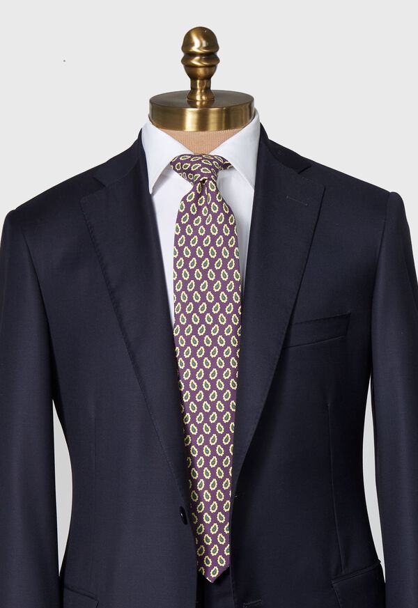 Paul Stuart Printed Madder Silk Tossed Pine Tie, image 2