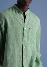 Paul Stuart Washed Linen Stand Collar Shirt, thumbnail 4