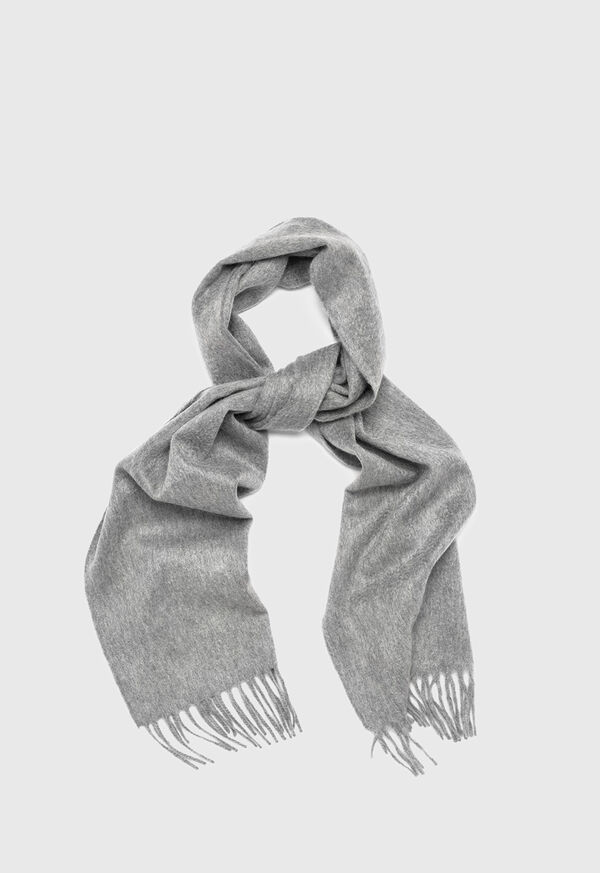 Paul Stuart Cashmere Solid Color Scarf with Embroidered Logo, image 40