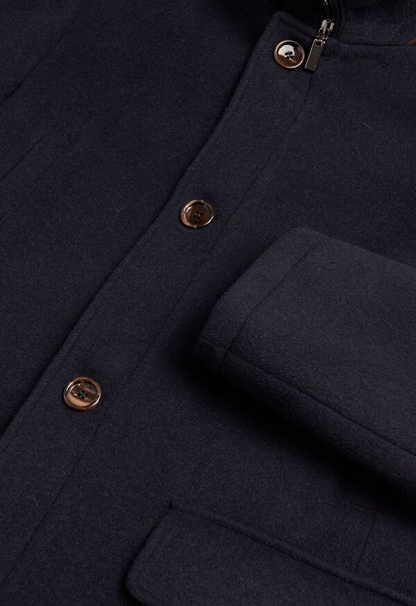 Paul Stuart Wool Stand Collar Shot Coat, image 2