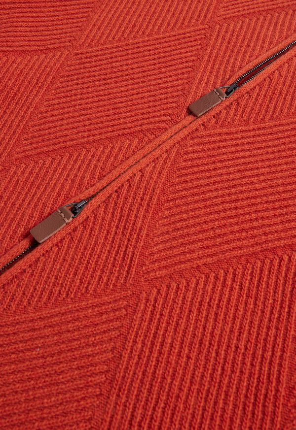 Paul Stuart Wool and Cashmere Zip Jacquard Cardigan, image 3