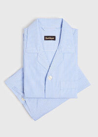 Paul Stuart Light Blue Check Pajama, thumbnail 1