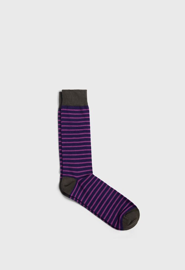 Paul Stuart Cotton Stiped Sock, image 1