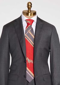 Paul Stuart Red Racing Horse Scarf Tie, thumbnail 1