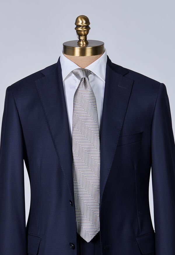 Paul Stuart Woven Silk Chevron Tie, image 2