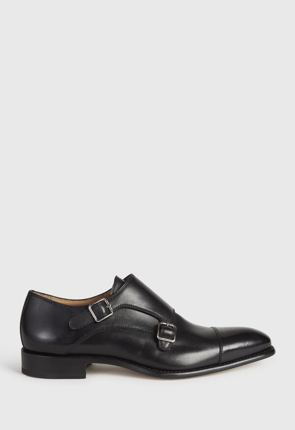 Paul Stuart Monza Leather Double Monk Strap, image 1