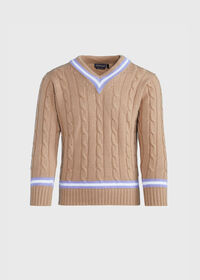 Paul Stuart V-neck Cable Knit Sweater, thumbnail 1