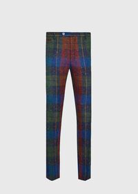 Paul Stuart Red and Blue Plaid Plain Front Pant, thumbnail 1
