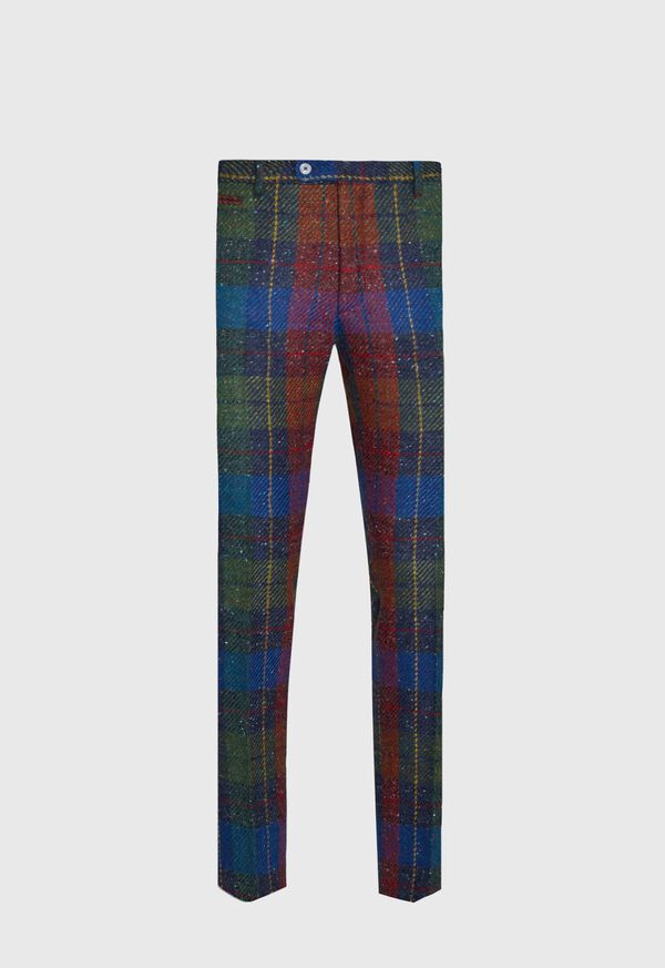Paul Stuart Red and Blue Plaid Plain Front Pant, image 1