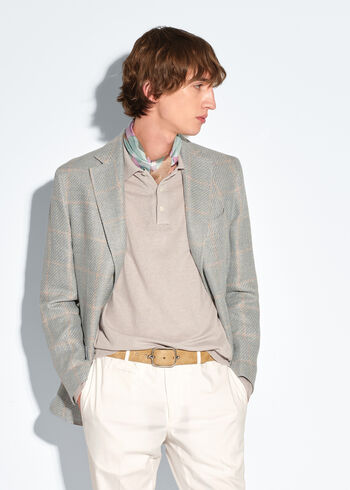 Paul Stuart Linen & Cotton Long Sleeve Polo