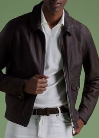 Paul Stuart Long Sleeve Linen Polo, thumbnail 2